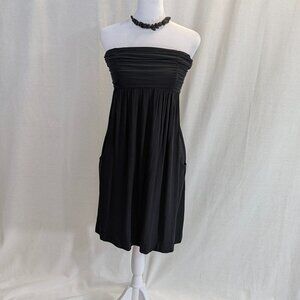 Half Moon Size Small Strapless Black Dress